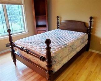 Four poster double bed w/ Sealy firm