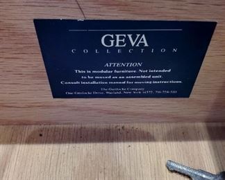 Gunlocke modular GEVA collection peninsula computer desk