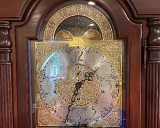 Additional view of face of Grandfather clock.