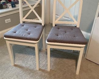 Pair of white chairs