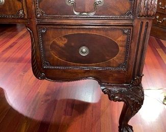 Close up view of desk