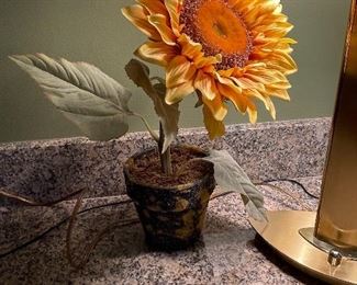 Decorative faux sunflower