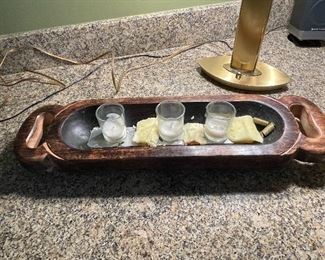 Decorative wooden tray