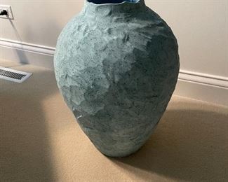 Large turquoise vase