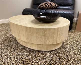 Kidney bean shaped cocktail table