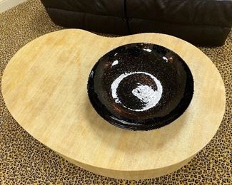 Additional view of kidney shaped table.