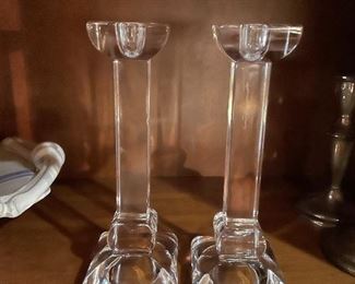 Crystal candle holders