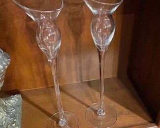 Glass candle holders