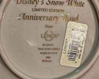 Stamp on bottom of Snow White bowl