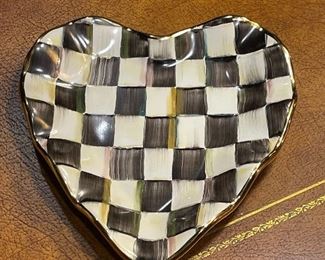 MacKenzie Child heart shape dish