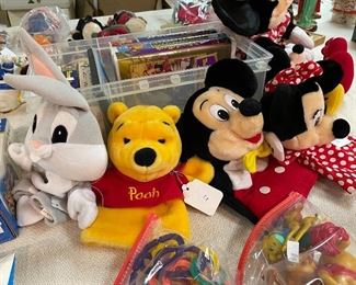 Assortment of hand puppets