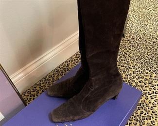 Stuart Weitzman brown suede boots, Size 10