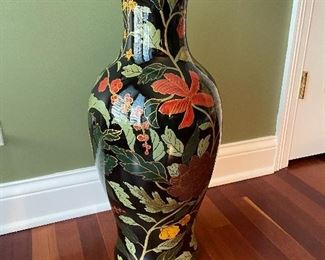 Beautiful tall Asian vase brought back from Hong Kong