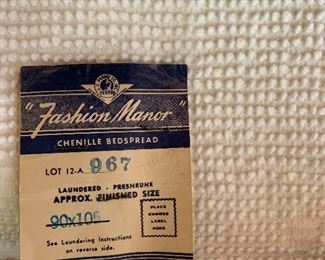 Fashion Manor Chenille Bedspread