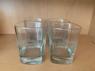 Set of four Jack Daniels collectible glasses