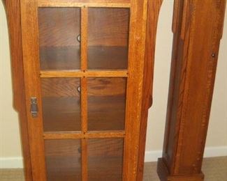 OAK CHEST AND CD CABINET