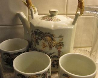 TEA SET AND CUPS