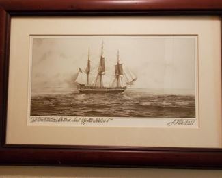 artwork USS Constitution by S A Kendall