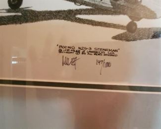 Boening N253 Stearman 147 of 1000 signature