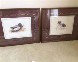 pair of waterfowl duck prints