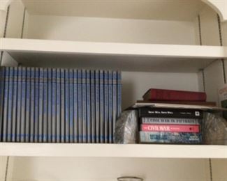 civil war books with alabaster bookends