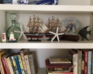 Nautical decorative lot (no books)