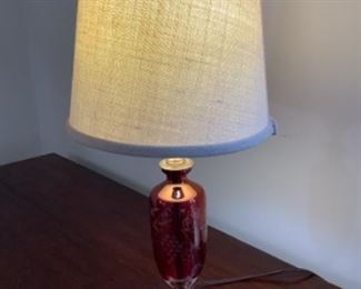 Red Flash Glass Lamp