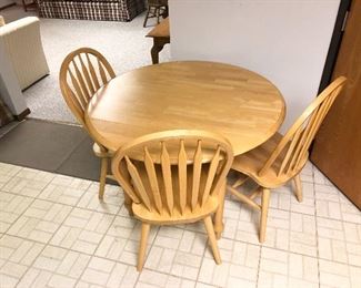 Wood Card Table with Chairs