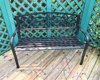 Wrought Iron Outdoor Benches 2/2