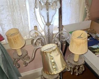 Antique Hand Blown Glass Chandelier