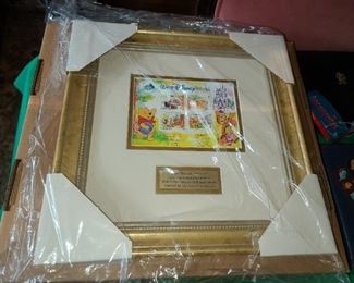 Disney Pooh Framed Stamp Set