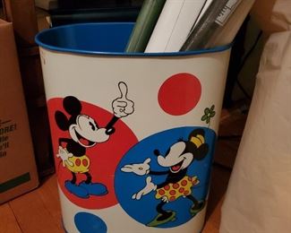 Vintage Disney Trash Can