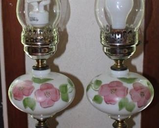 Hand Painted Brass Lamps