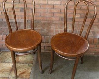 Vintage Wooden Parlor Chairs