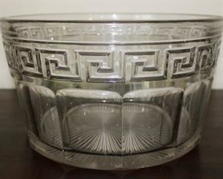 Vintage Glass Meander Bowl