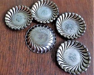 Silver Tiffany coasters