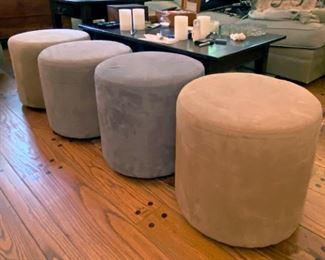 Set of four ottomans