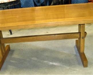 Mid Century style coffee table with trestle base  Asking $45