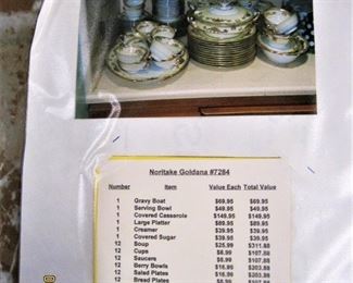 NOT our prices, but Replacement prices for Noritake Set Asking $75 for Set