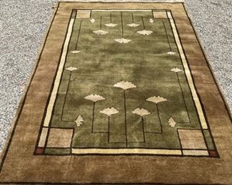 Arts and Crafts wool hand made rug.
