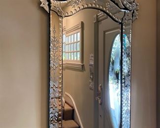 Italian beveled mirror.