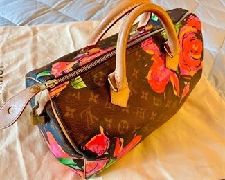 Very gently used classic LV Speedy Stephen Sprouse Roses hand painted. $2850.