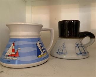 No Tip Mugs with sail boat motif