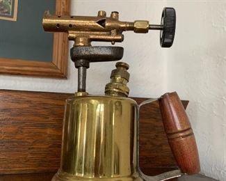 antique brass brazing torch