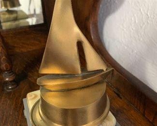 Brass musical sail boat