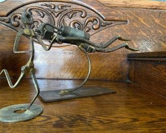 salvage art small sculptures - Runner and Scuba Diver