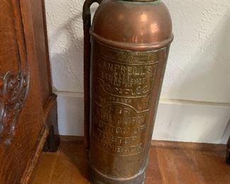 Antique Copper Fire Extinguisher