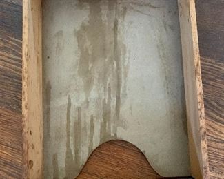 33 Drawer Oak Cabinet on Table - drawer