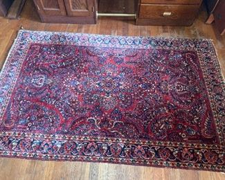 Antique 48" by 74" Wool Rug