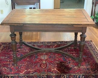 Antique Oak Pub Table with retractable leaves